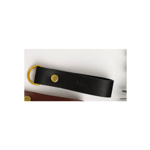 Leather Loop Key Chain by Keyaiira | Black