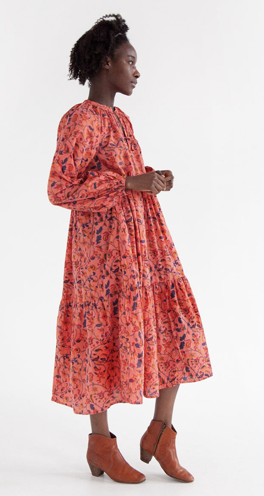 Jaya September Dress | Coral