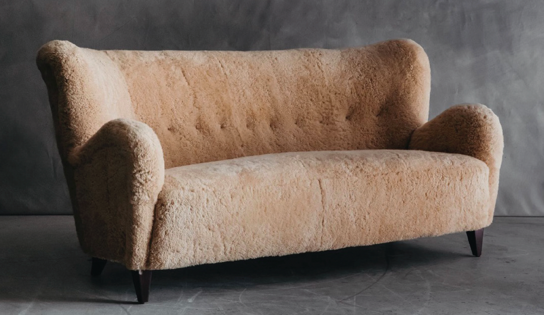 High Back Sheepskin Sofa