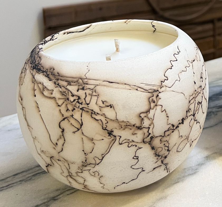 Large Raku Candle