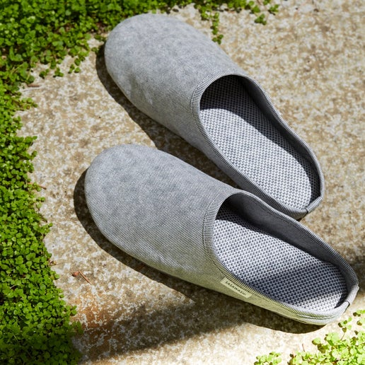 Sasawashi Room Shoes by Morihata in Grey